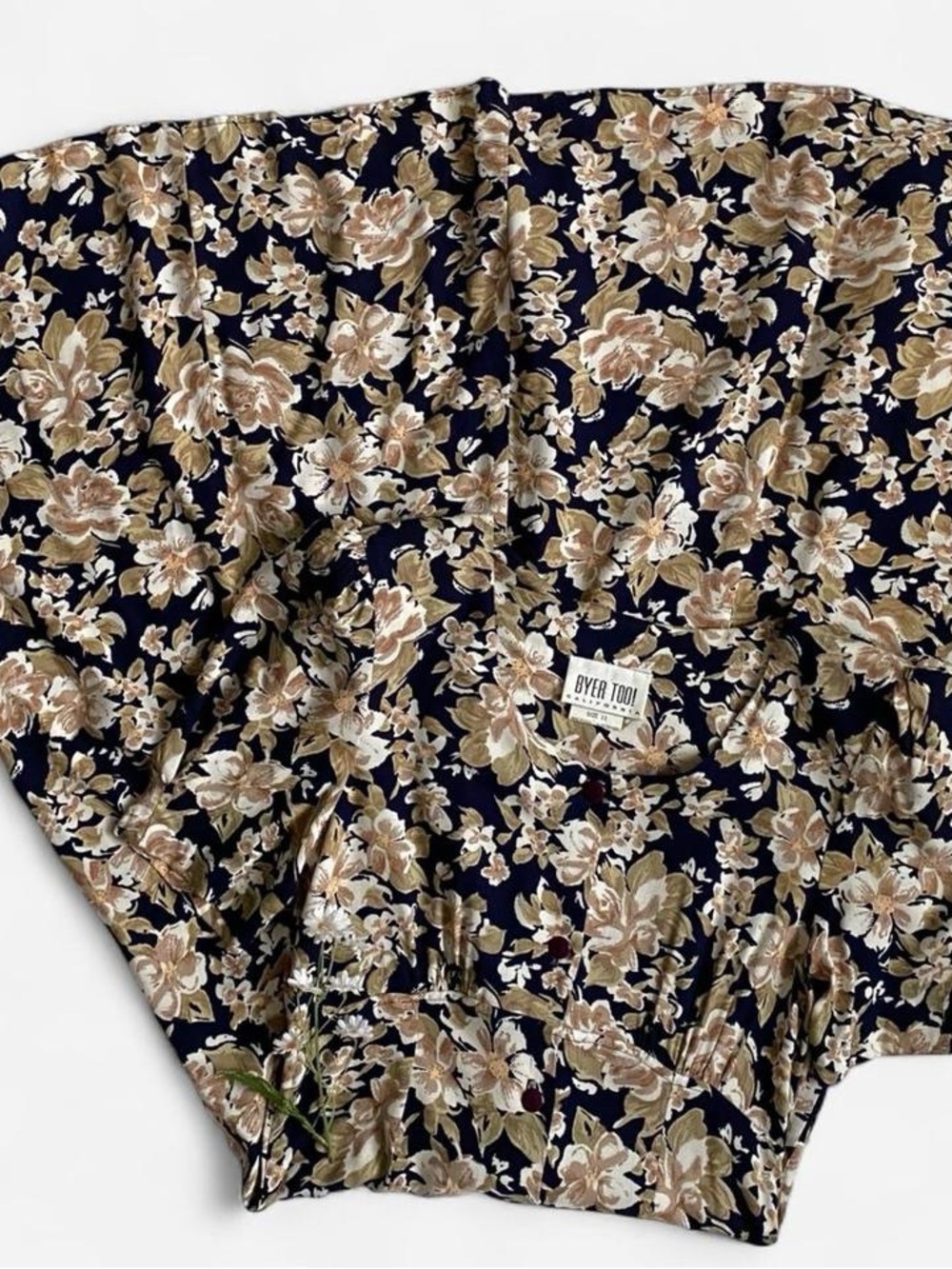 Vintage 90s classic navy floral dress